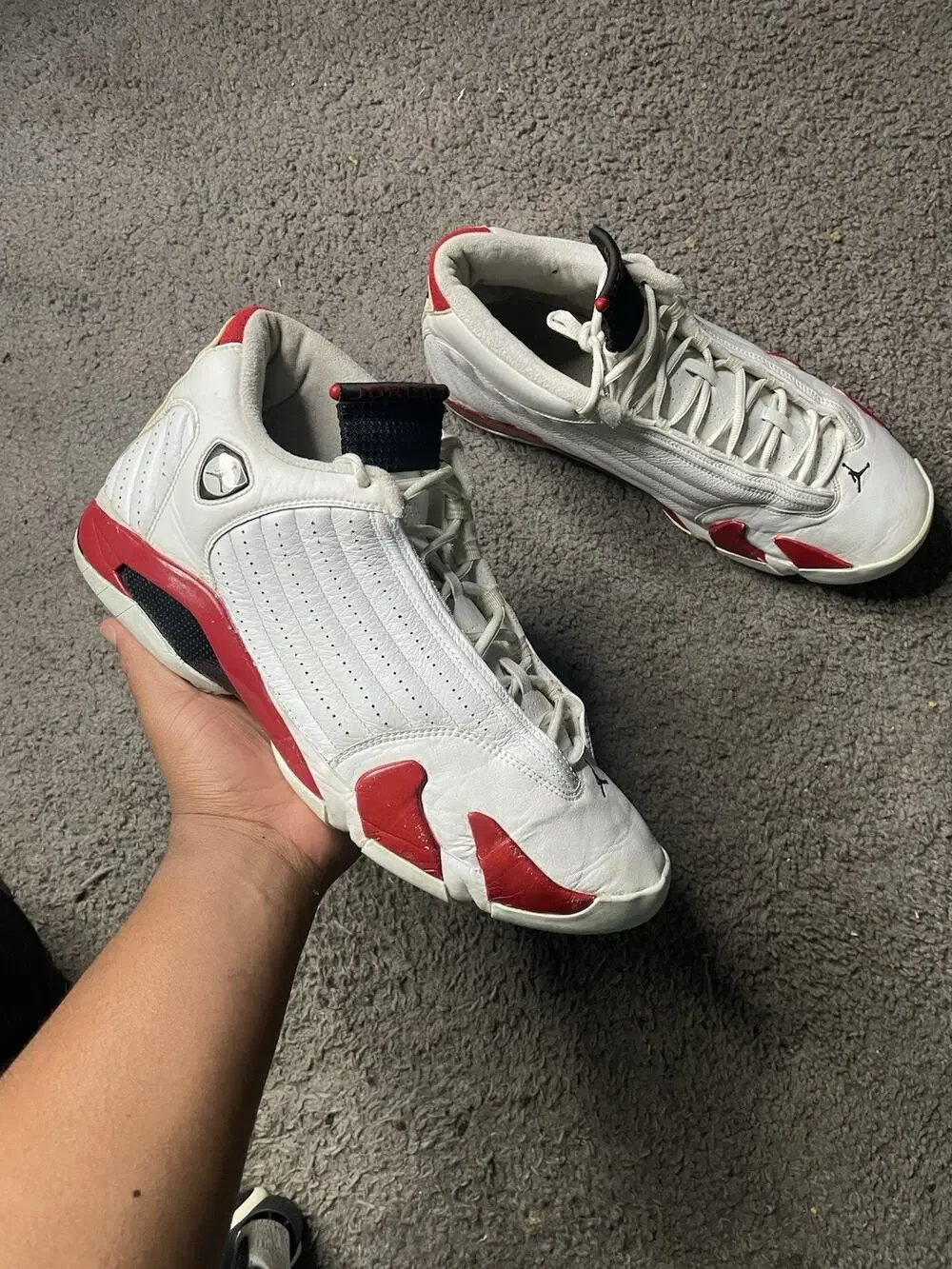 Size 15- 2006 Nike Air Jordan Retro 14 Cherry Candy Cane